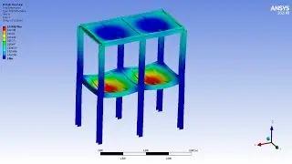 ✅💯✅ Ansys Structural Project # 9 : FEM Analysis of Tall Steel Structure Under Fire