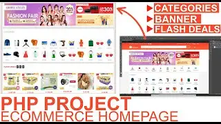 [2] PHP Project: eCommerce Website System Homepage - HTML CSS Bootstrap - Banner Image, Categories