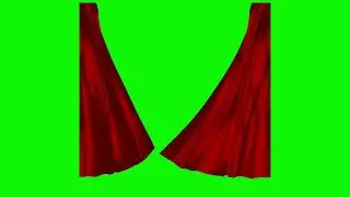 Red Curtains Drawn Open - Green screen Background | Everything Green Screen