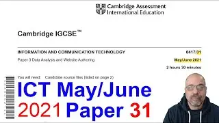 2021 June Paper 31, Cambridge 0417 ICT [IGCSE]