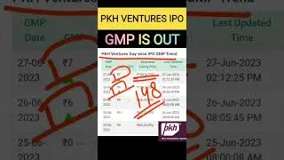 PKH VENTURES IPO CURRENT GMP #greenstocksshorts