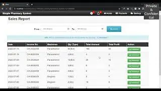 Simple Pharmacy Management System Full PHP Project with Source Code