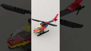 LEGO 60411 Fire Rescue Helicopter Satisfying Speed Build 