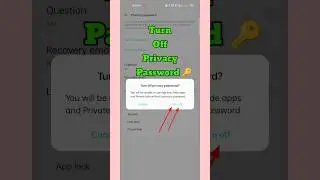 How to disable privacy protection password Settings||