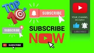 Top 10 Stylish Green Screen Subscribe Button [NO Copyright] || Best Green Screen Subscribe Button
