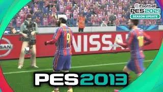 PES 2013 NEXT SEASON PATCH 2021 | FC BARCELONA VS MANCHESTER CITY | AGUERO DEBUT AT BARCELONA