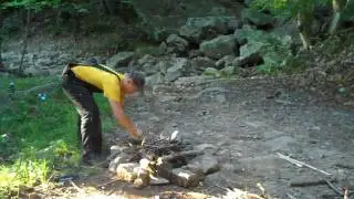 How to light a campfire with flint and steel