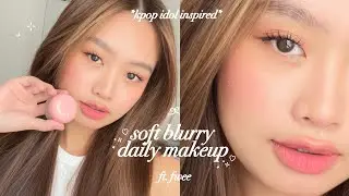 *trendy* k-idol soft blurry daily makeup ₊˚⊹♡  (wonyoung & newjeans inspired) ft. fwee