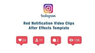 Instagram Red Icon Notification Animation | After Effects Project Template