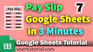 Google Sheets | Create Dynamic Pay Slip using Vlookup in Google Sheets