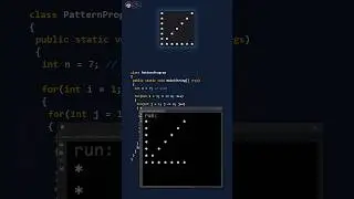 Pattern program in Java - Arrow pattern in less than 60 seconds #shorts #patternshorts
