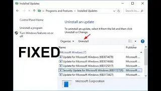 How to uninstall updates and patches in Windows 10 Or Windows 11