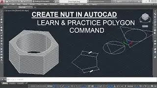 010 (DRAW TOOL) (POL) LEARN POLYGON COMMAND & PRACTICE IT BY MAKING NUT IN AUTOCAD