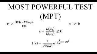 Most Powerful Test|Neyman Pearson Lemma for Normal Distribution