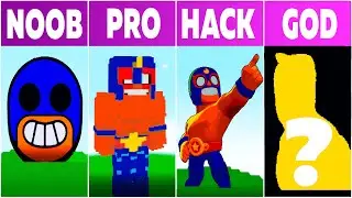 Brawl Stars El Primo ⭐ NOOB VS PRO VS HACKER VS GOD | PIXEL Minecraft ART