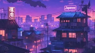 1980s & 90s Lofi Hip Hop Beats 🗾 Nostalgic Retro Vibes & Japanese Town Ambience 🌆 Lofi Rain Playlist