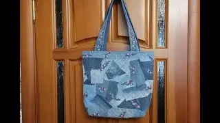 Сумка из старых джинсов #46.