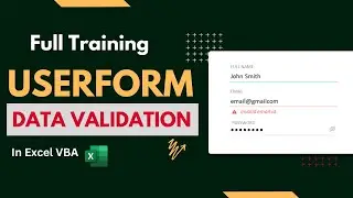 Userform with data validation in excel | Advanced Excel | in Hindi