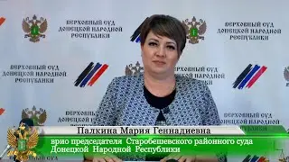 Брифинг врио председателя Старобешевского районного суда Палкиной М.Г.