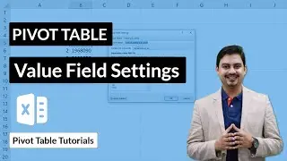 Value Field Settings in Pivot Table | Pivot Table Tutorials