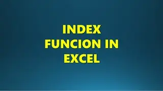 INDEX in EXCEL#dataanalytics #excel #powerbi #dax
