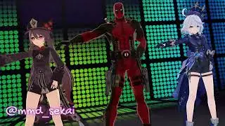 [MMD] Genshin Impact Furina, Hu Tao & Deadpool Bye Bye Bye Nsync 