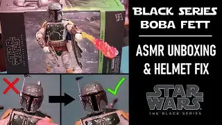 STAR WARS ASMR | Black Series Boba Fett Unboxing & Helmet Fix