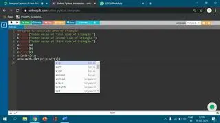 PYTHON PROGRAM TO CALCULATE AREA OF TRIANGLE