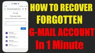 Recover forgotten G MAIL Account | 