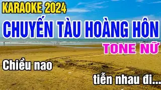 Chuyến Tàu Hoàng Hôn Karaoke Tone Nữ Nhạc Sống gia huy beat
