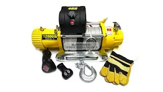 Лебедка электрическая скоростная Electric Winch SNC120WX 12000lbs с синтетическим тросом 10мм