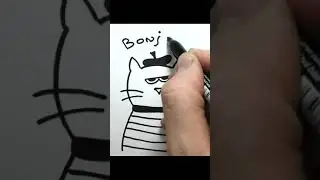 КАК нарисовать француза кота #shorts