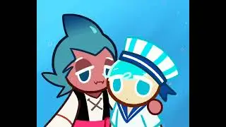Sorbet Shark and Peppermint happy - Cookie Run