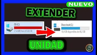 ✅ Cómo AUMENTAR ESPACIO del DISCO C Sin Formatear Extender Volumen de Particion C 2023 🔴
