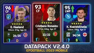 Data pack v2.4.0 All rating changes || Upgrades and downgrades || efootball2023 mobile ||