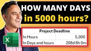 Excel Time Hack: How Many Days is 5000 Hours?