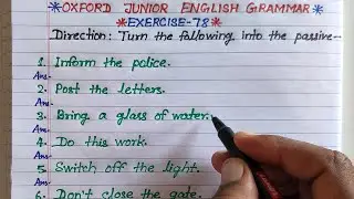 imperative sentences voice change | oxford junior english grammar exercise 78