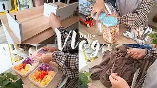 DAILY VLOG‼️ Shopee Haul IRT Merakit Meja Belajar Sendiri, Buat Salad Sayur #irt #dapurminimalis