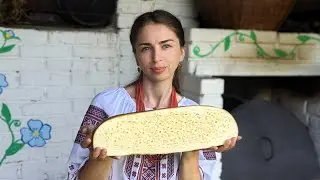Village Breakfast: Woman fries cheese from mountains. Fried cheese ASMR