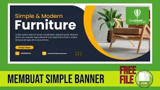 Cara Membuat Spanduk Sederhana / Simple Banner di CorelDraw  || Free File CDR