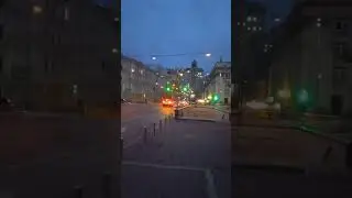 Khreshchatik Street, Evening lights, Kyiv, Ukraine. 29.march.2023.