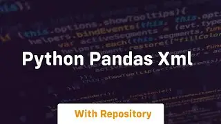 python pandas xml