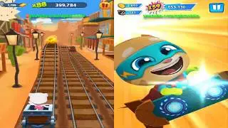 Talking Tom Gold Run vs Talking Tom Hero Dash - GAMEPLAY HD 2019