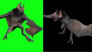 Bat Demon #1 | 3D Animation Green Screen and Black Screen Video