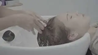 No Copyright Girl getting Salon Hair Wash | Stock Footage Video | Royalty Free