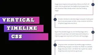 Vertical Timeline Css | Learn html and css | css tutorial