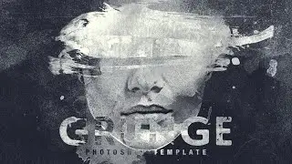 Grunge Photoshop Template | Amazing Artistic Photoshop Actions Bundle | Artixty