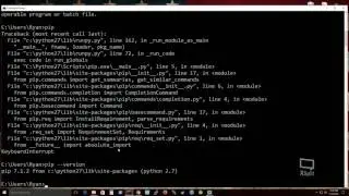 Install Python 2.7 and pip onto Windows 10
