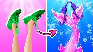 How to Become a Mermaid in Jail 🧜‍♀️ Crazy Nerd to Beauty Makeover Hacks