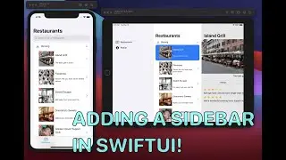 Adding a Sidebar in SwiftUI - RestApp Part 8